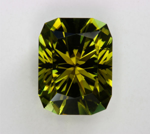 olive green Barion Cut 4.41 ct