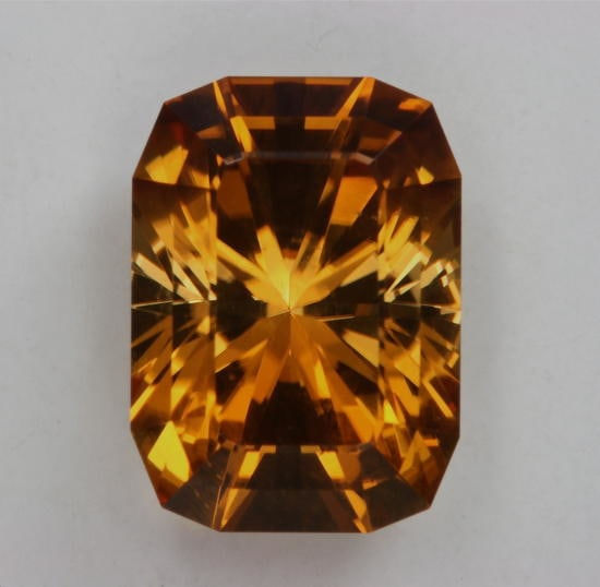 gold Brown Barion cut 3.96 ct
