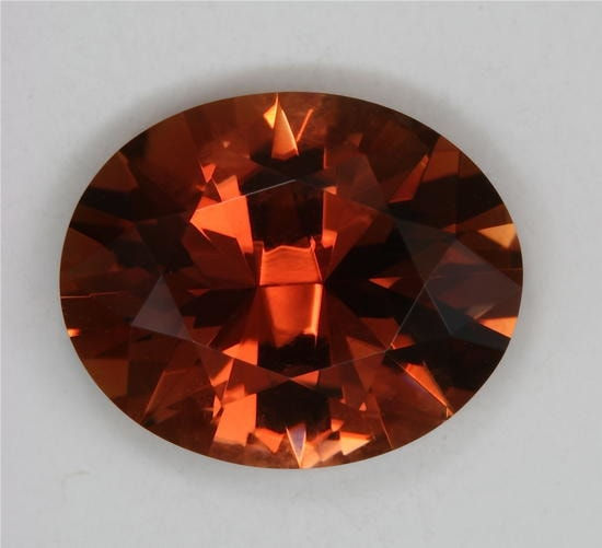 Brown orange Oval 2.89 ct