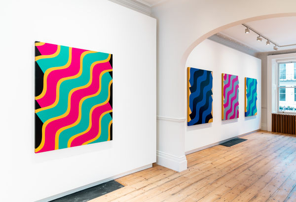 Mohamed Melehi, Installation view, Arabian Moucharabieh, Cromwell Place London , 2020