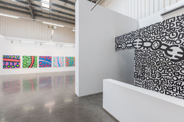 Mohamed Ahmed Ibrahim, Installation view, Mohamed Ahmed Ibrahim, Memory Drum, Lawrie Shabibi, Dubai, 2020