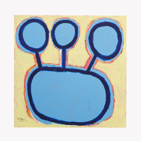 Mohamed Ahmed Ibrahim, 3 Blue Flowers, 2020