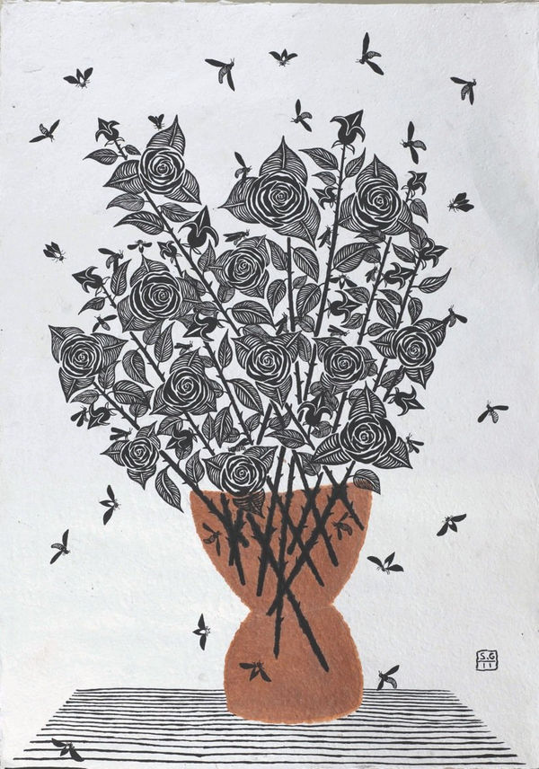 Selma Gürbüz, Still Life with Rose, 2011