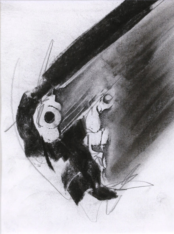 Robert Longo, Gun D-337 (study), 1993