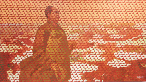 Ren Hong Red Memories, No 62, 2007 Oil on canvas 143 x 250 cm. 56 5/16 x 98 7/16 in.