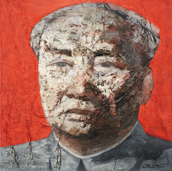 Gao Zengli Mao Oil on canvas 60 x 73 cm. 23 ⅝ x 28 ¾ in.