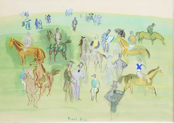 Raoul Dufy, Chevaux et Jockeys sur la Pelouse, 1933