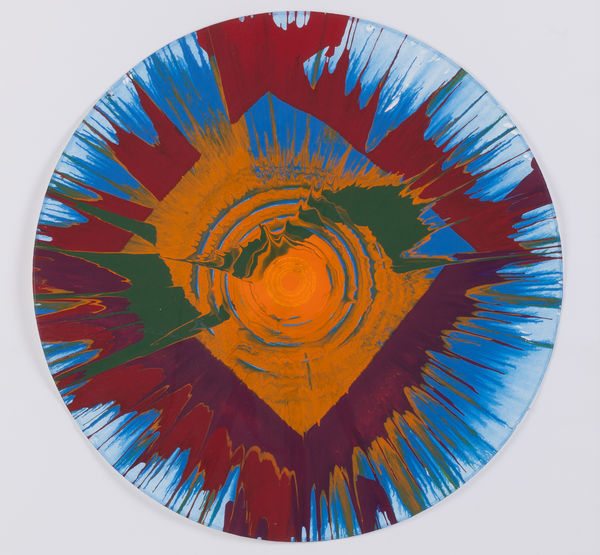Damien Hirst, Spin painting (with blue), 2001