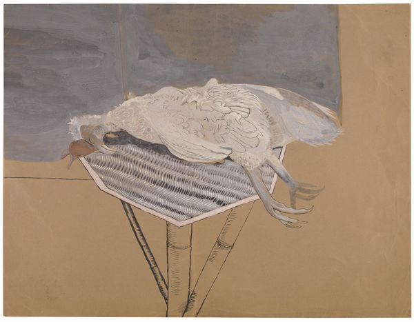 Lucian Freud, Dead Bird on a Bamboo Table, c.1944
