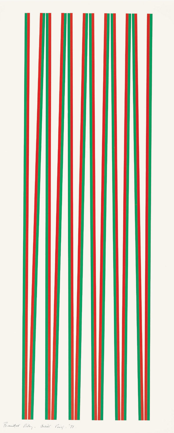 Bridget Riley, Untitled (Elongated Triangles 2) , 1971