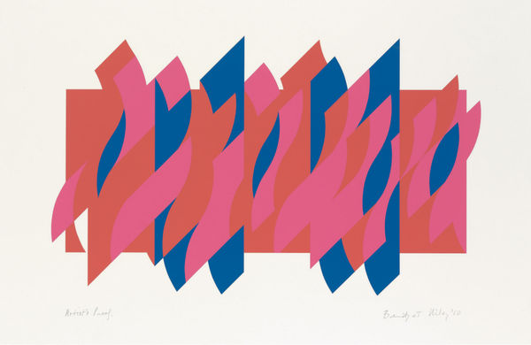 Bridget Riley, Red Red Blue , 2010