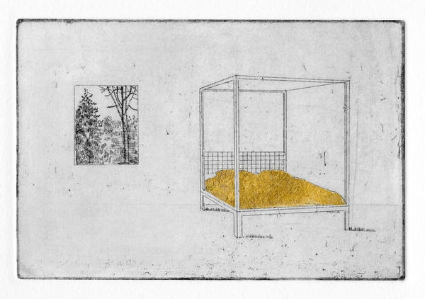 Alexander Massouras, with much deftness, Paul gilded his bed to better dream of gold (The Gilderbook 10), 2011