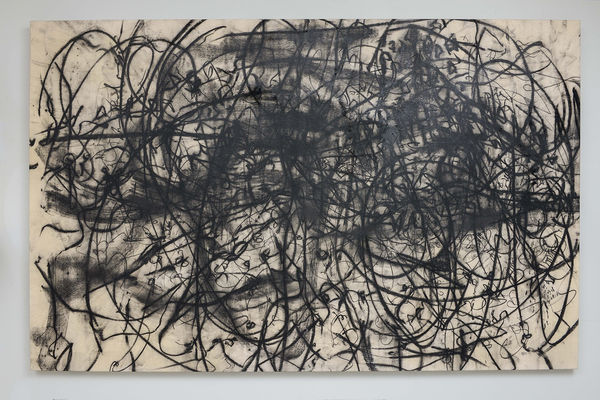 Monica Perez "Yes" Original Charcoal on Canvas 2023