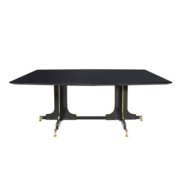 Custom Ebonized Table with Bronze Details