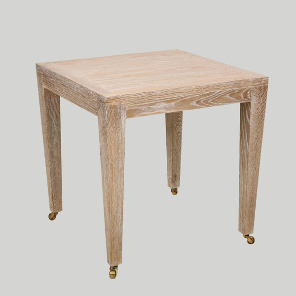 Custom Cerused Oak Table on Castors