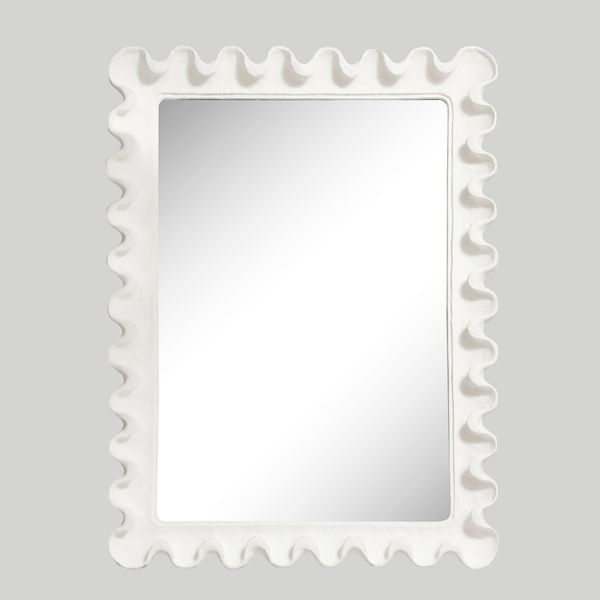 Bespoke Rosetta Undulating Plaster Mirror