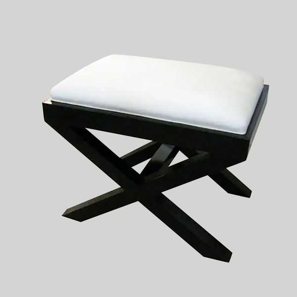 Custom Ebonized X-Frame Bench