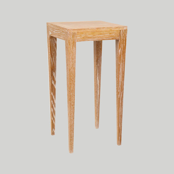 Custom Cerused Oak Table on Tapered Legs