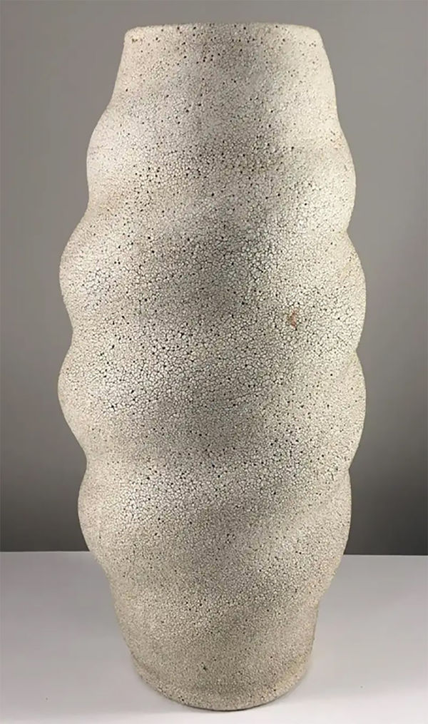 Scuptural Spiral Ceramic Vase