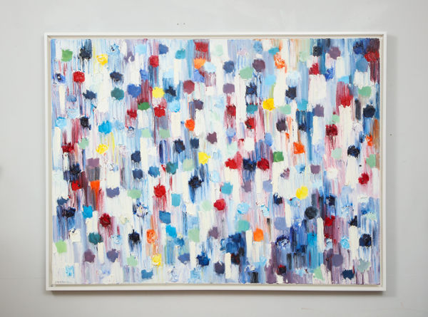 "Dripping Dots -Shanghai" Oil on Canvas