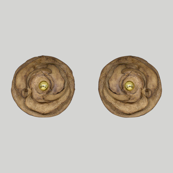 French Bespoke Pair of Papier-Mache Sconces