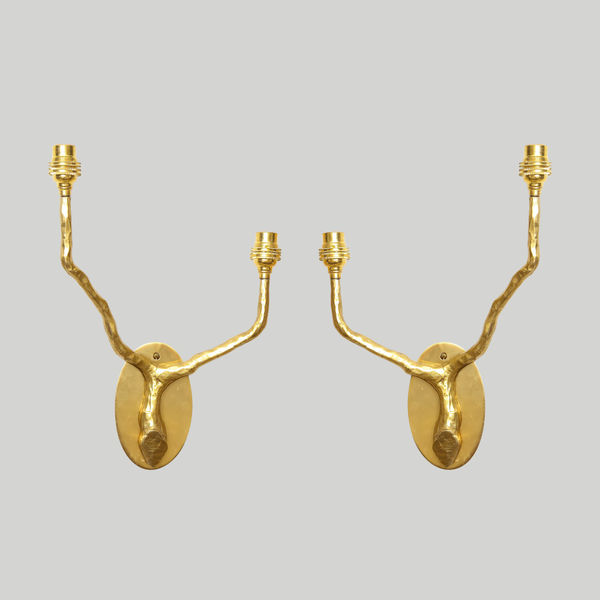 Pair of Custom Arbre Brass Sconces