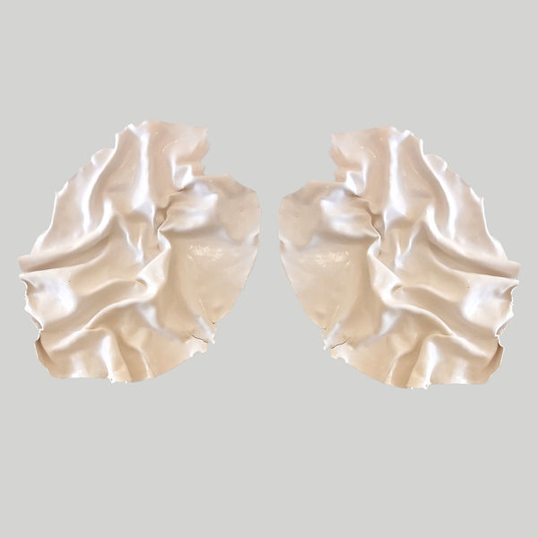 Pair of Bespoke French Ceramic Draped Sconces