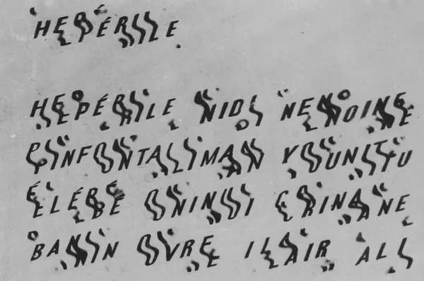 Raymond Hains, Hépérile, 1948