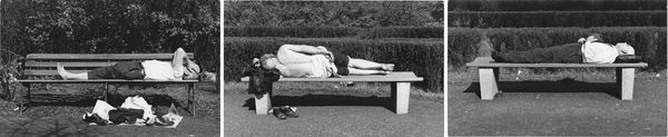 Marvin E. Newman, Man on Park Bench, Grant Park, Chicago, 1951