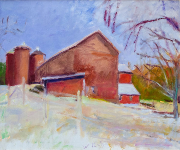 Wolf Kahn, Barns and Silos in New Jersey, 1985