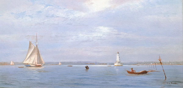 Francis Augustus Silva, Robbin's Reef Lighthouse off Tompkinsville, New York Harbor, circa 1880