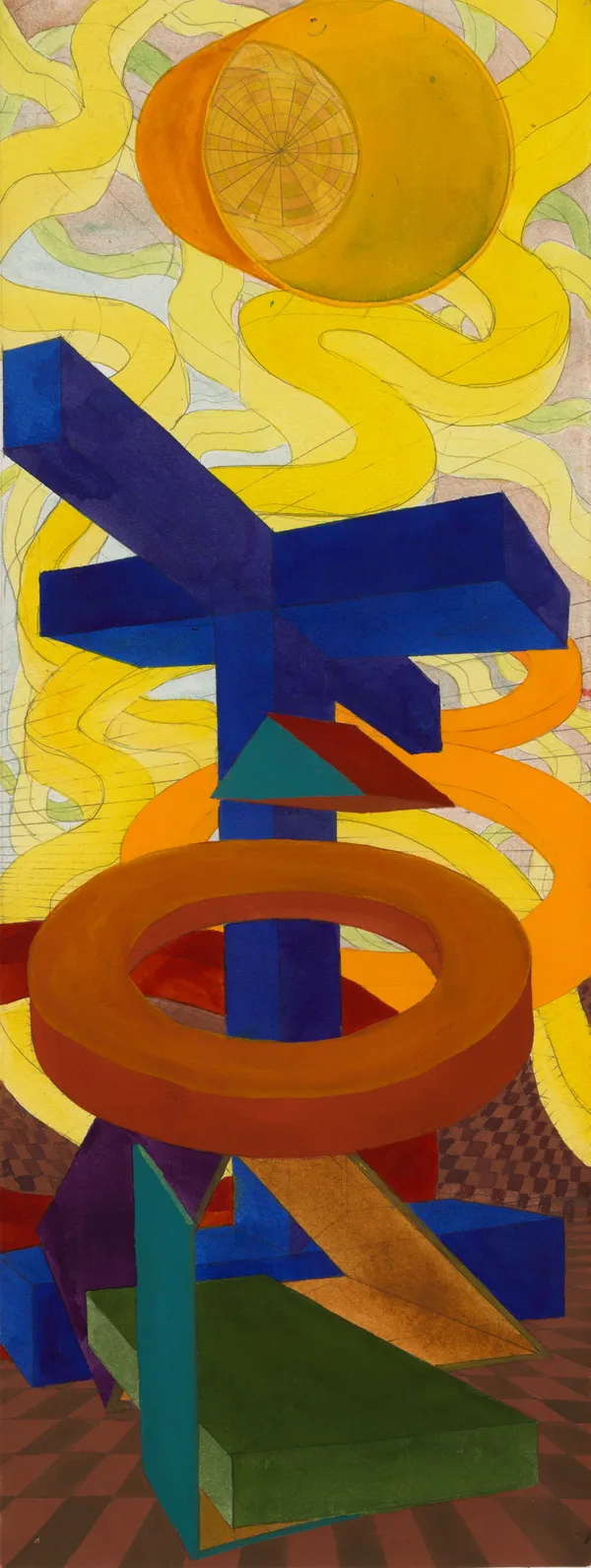 Al Held, Study for the Orlando Courthouse, 2005