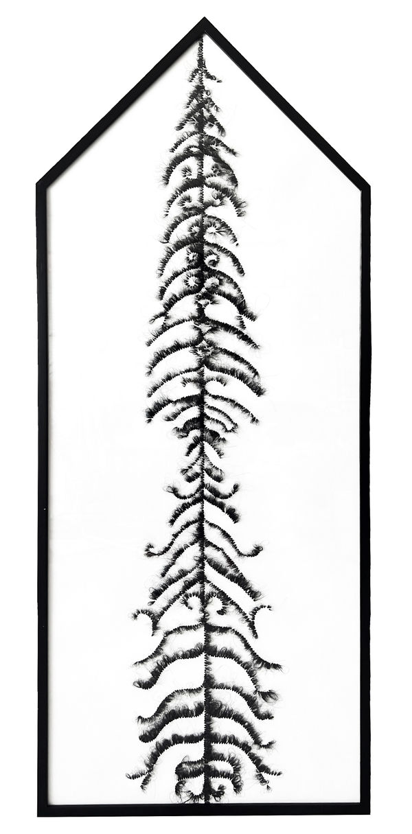 Khadija El Abyad, Braided poetry, Composed hair #3 , 2025