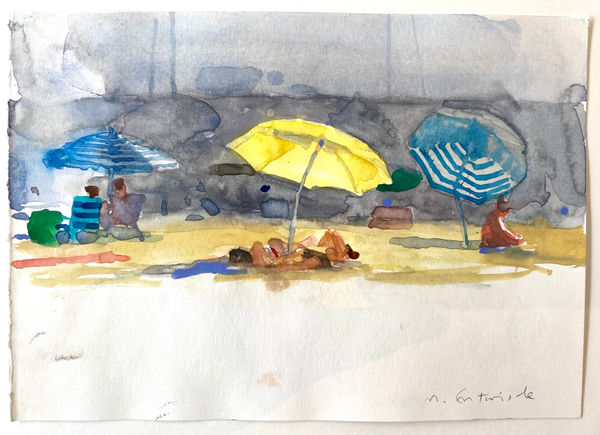 Mark Entwisle, Yellow Umbrella, 2023