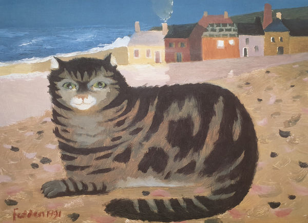 Mary Fedden, Cat on a Cornish Beach, 1991