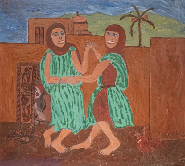 Brahim Dahak, les danseuses, 1955
