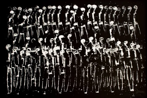 Arman, Noir et blanc , 2002