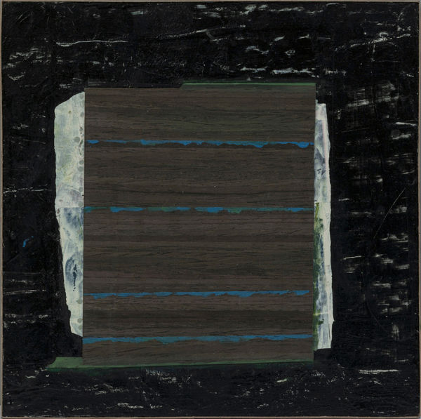 Wood Veneer Over Black Background