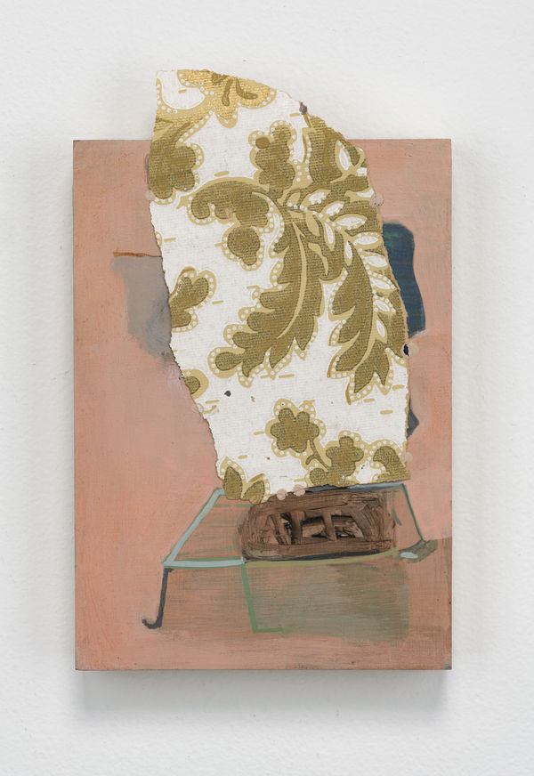 Mostly Pink Painting with Wallpaper Attachment