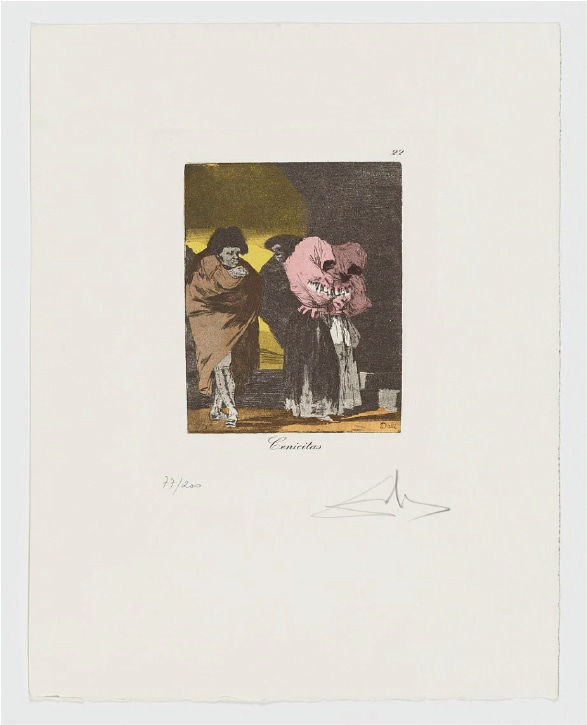 Salvador Dali, Cenicitas (Los Caprichos de Goya reinterpretados por Dalí) , 1977