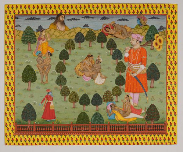 Alexander Gorlizki Park-Life, 2022 Pigment and gold on paper Signed verso 33.7 x 40.6 cm (13.25 x 16 in)