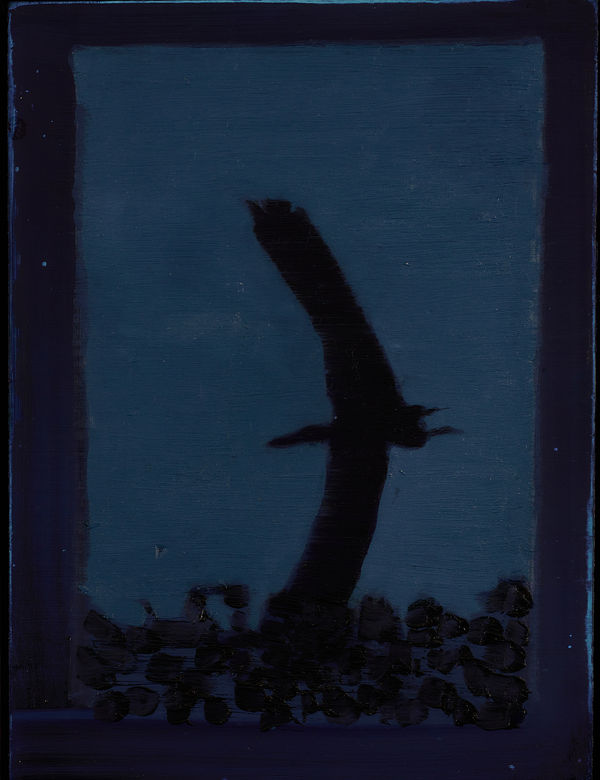Tom Hammick Night Heron, 2020 Oil on gesso on wood. Signed verso. 24 x 18 cm (9 1/2 x 7 1/8 in)