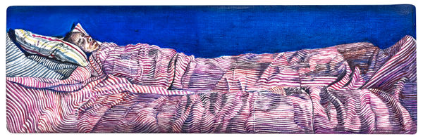 Ishbel Myerscough Bed, 2023 Oil on canvas. Signed verso. 8 x 24.5 cm (3 1/8 x 9 5/8 in)