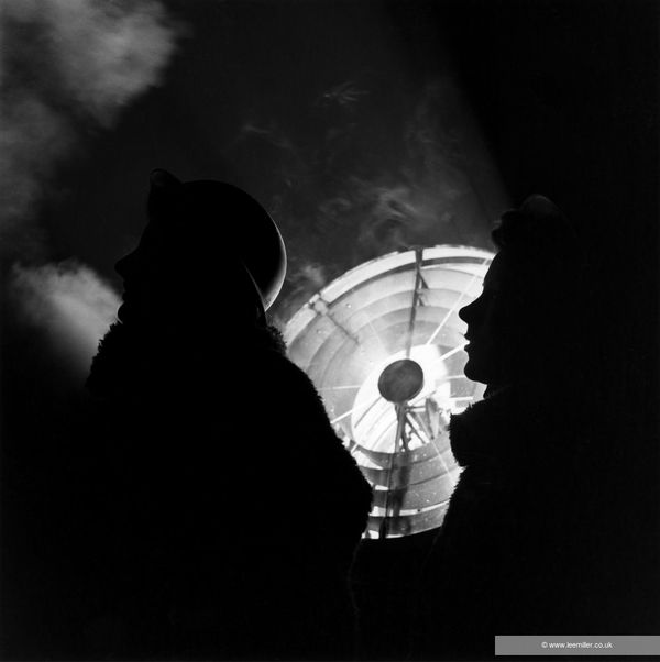 Lee Miller A.T.S. Searchlight Operators, Hendon, North London, England, 1943 Fine Archival Gelatin Silver print. Non-Editioned. Image size: 26 x 25.5 cm (10 1/4 x 10 in) Paper size: 39 x 29.1 cm (15 3/8 x 11 1/2 in)