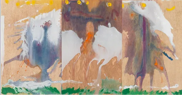 Helen Frankenthaler Book of Clouds, 2007 Aquatint, etching, woodcut and pochoir with hand-colouring. Signed and numbered in pencil. An artist's proof aside from the edition of 30. 90.5 x 173.4 cm (35 5/8 x 68 1/4 in)