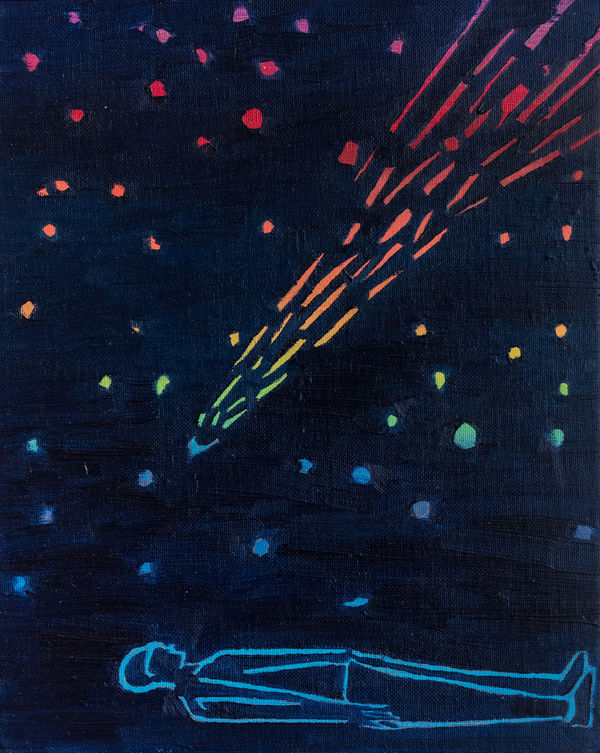 Tom Hammick Nightfire, 2020 Oil on canvas board. Signed verso. 30 x 24 cm (11 3/4 x 9 1/2 in)