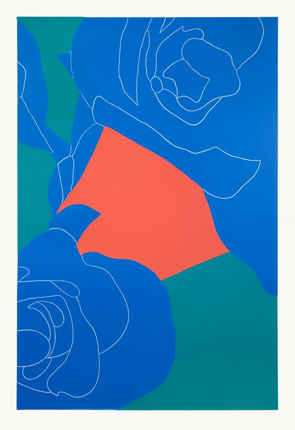 Gary Hume Geranium, 2013 Screenprint and linocut printed in colours on Somerset paper. Signed and numbered from the edition of 18. 119 x 80 cm (46 7/8 x 31 1/2 in)