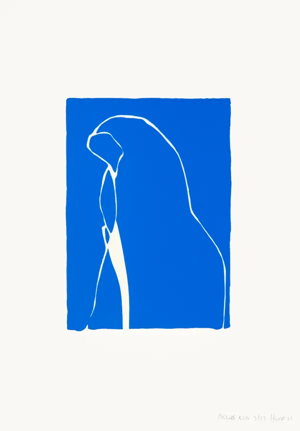 Gary Hume Blue Nun, 2015 Silkscreen printed in colours on Saunders Waterford High White paper. Signed and numbered from the edition of 15. 54 x 37.5 cm (21 1/4 x 14 3/4 in)