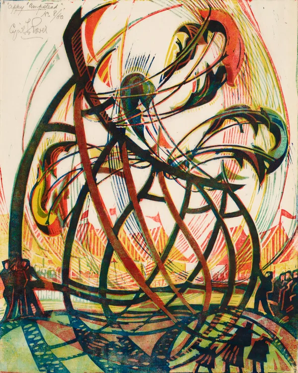 Cyril Power 'Appy' Amstead, circa 1933 Linocut in colours. Signed, titled and numbered in pencil. From the edition of 60. 34.3 x 27.3 cm (13 1/2 x 10 3/4 in)