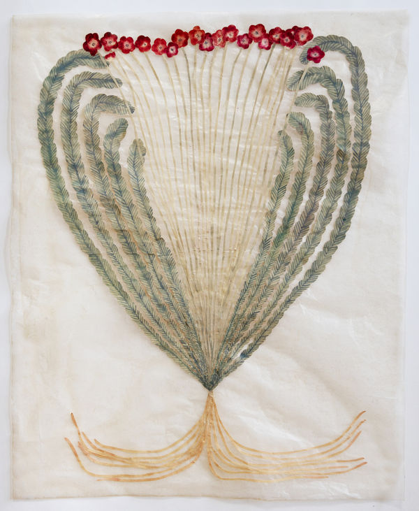 Fumi Imamura One flower (breath) (花ひとつ（呼吸), 2024 Collage and watercolour on paper. Signed. 41 x 33.4 cm (16 1/8 x 13 1/8 in)